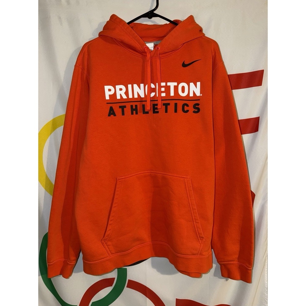 Nike Princeton Athletics Hoodie XL Orange Pullover Ivy League